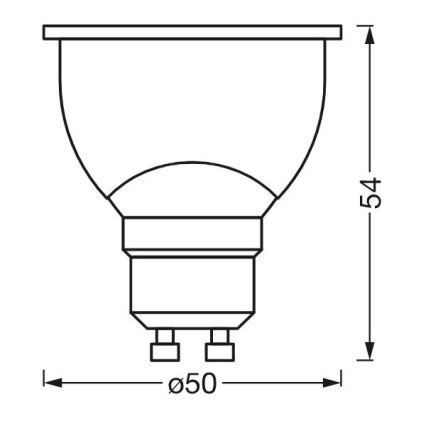 LED Ściemniana żarówka antybakteryjna PAR16 GU10/4,9W/230V Wi-Fi - Ledvance