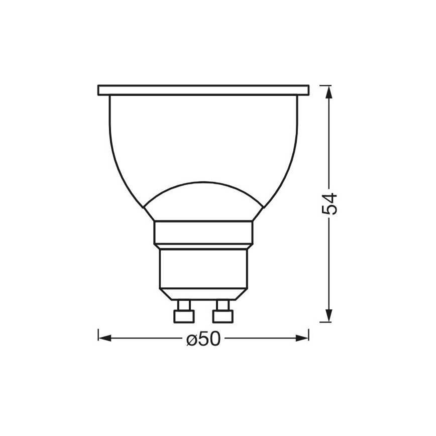 LED Ściemniana żarówka antybakteryjna PAR16 GU10/4,9W/230V Wi-Fi - Ledvance