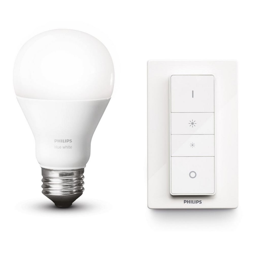 LED Ściemniana żarówka Philips Hue WHITE A60 E27/9,5W/230V 2700K + pilot