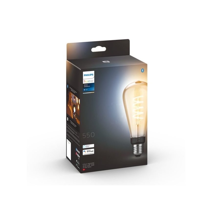 LED Ściemniana żarówka Philips Hue WHITE AMBIANCE ST72 E27/7W/230V 2200-4500K