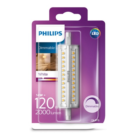 LED Ściemniana żarówka Philips R7s/14W/230V 3000K 118 mm