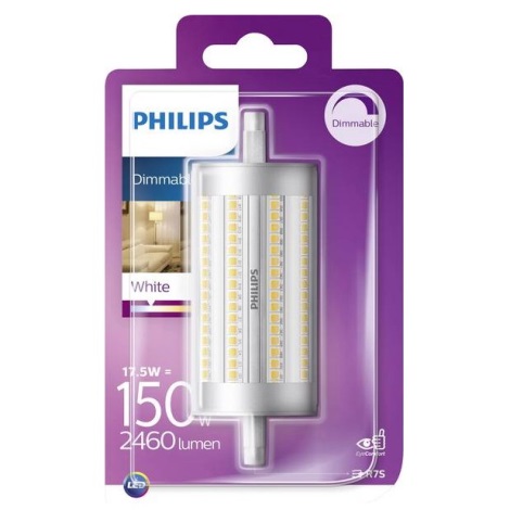 LED Ściemniana żarówka Philips R7s/17,5W/230V 3000K 118 mm