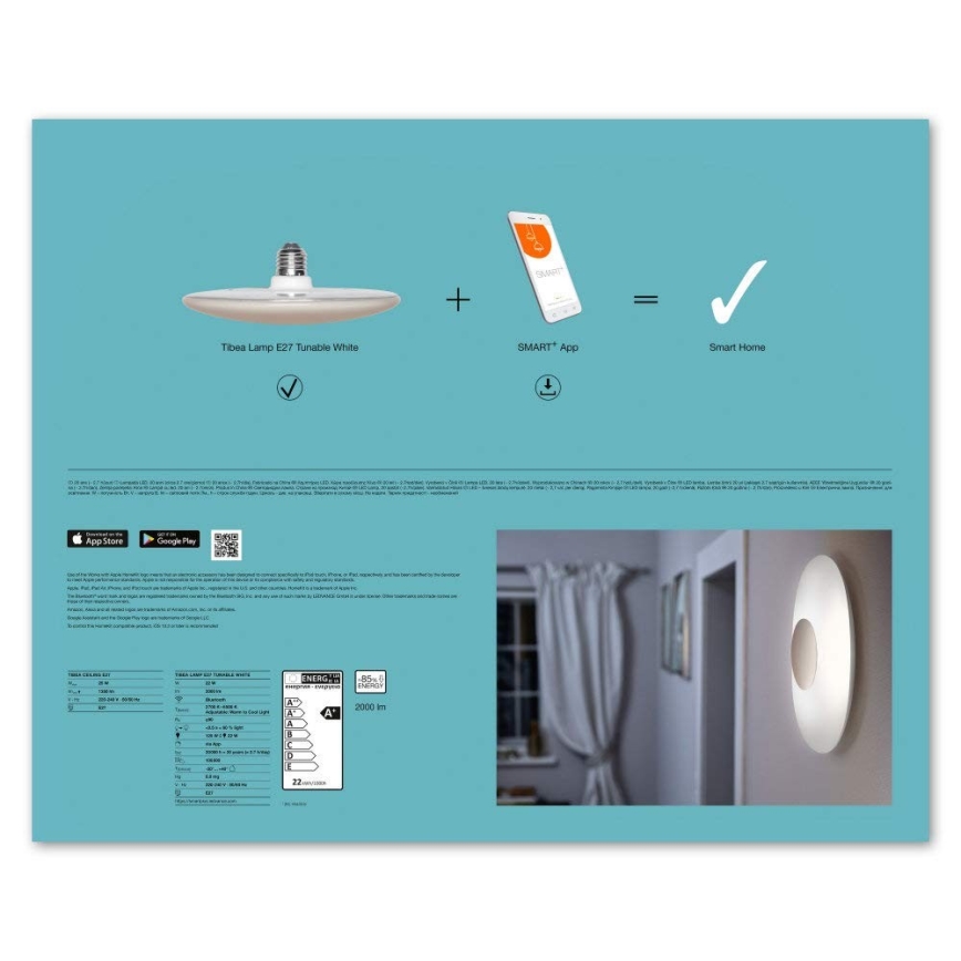 LED Ściemniana żarówka SMART+ TIBEA E27/22W/230V 2700-6500K BT - Ledvance