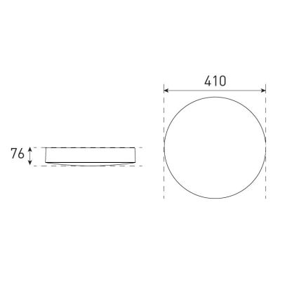 LED Regulowane natynkowe oświetlenie łazienkowe VARIO LUMO LED/22/32W/230V 3000/4000/5700K śr. 41 cm IP44 białe