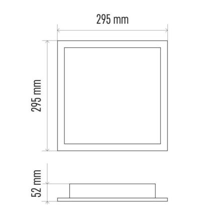 LED Ściemniany plafon LED/20W/230V +  pilot kwadrat 2700K-6000K