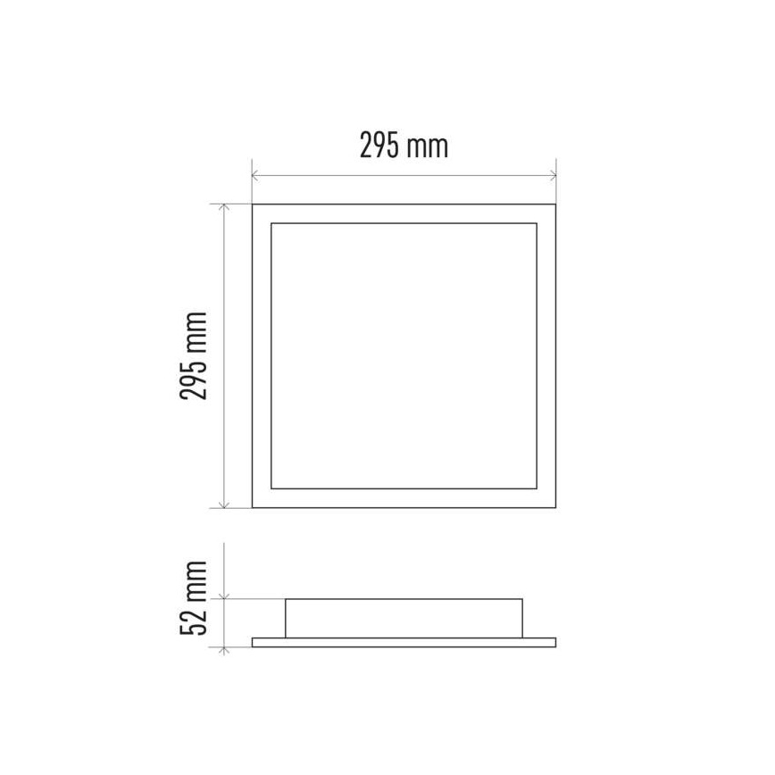 LED Ściemniany plafon LED/20W/230V +  pilot kwadrat 2700K-6000K