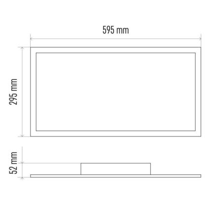 LED Ściemniany plafon LED/25W/230V + pilot prostokąt 2700K-6000K