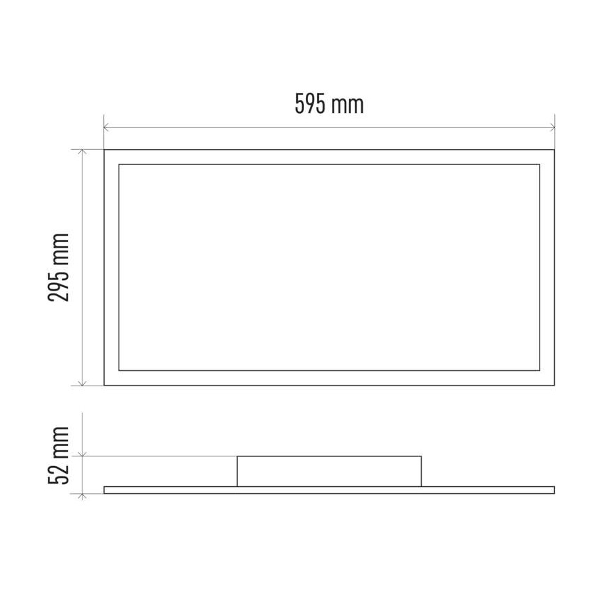LED Ściemniany plafon LED/25W/230V + pilot prostokąt 2700K-6000K