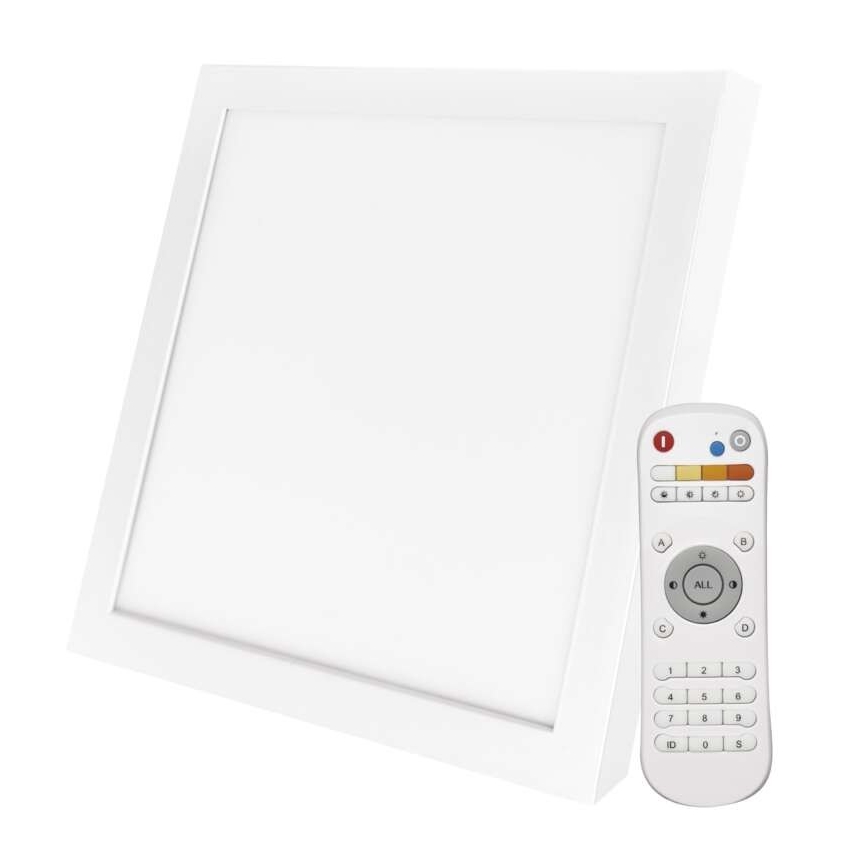 LED Ściemniany plafon LED/40W/230V + pilot kwadrat 2700K-6000K