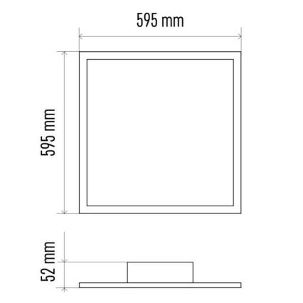 LED Ściemniany plafon LED/40W/230V + pilot kwadrat 2700K-6000K