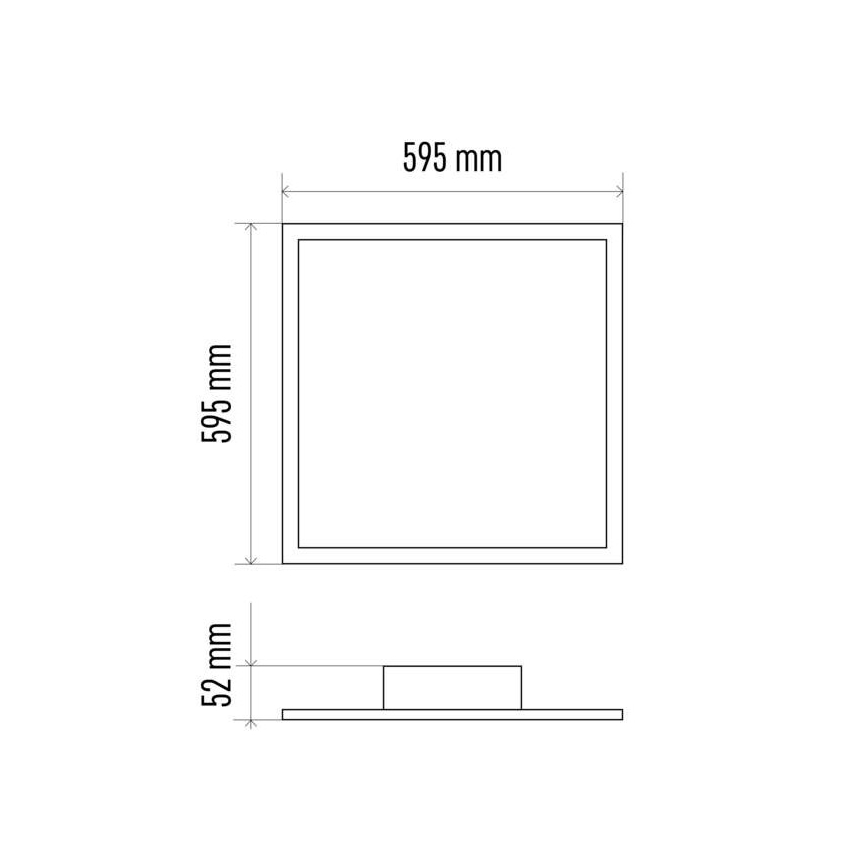 LED Ściemniany plafon LED/40W/230V + pilot kwadrat 2700K-6000K