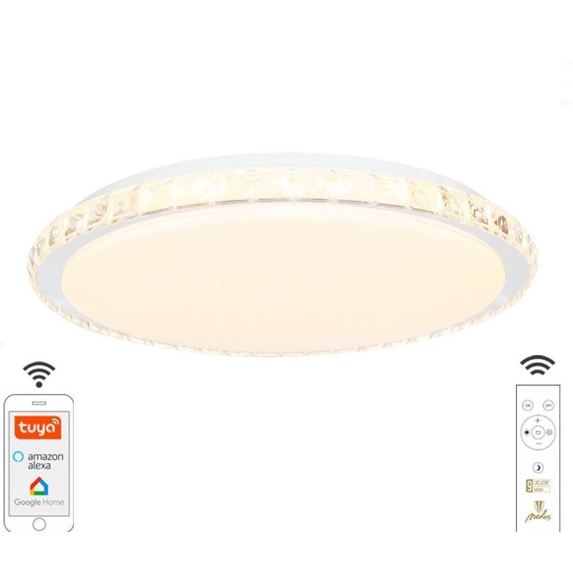 LED Ściemniany plafon LED/48W/230V 2700-6500K Wi-Fi Tuya + pilot