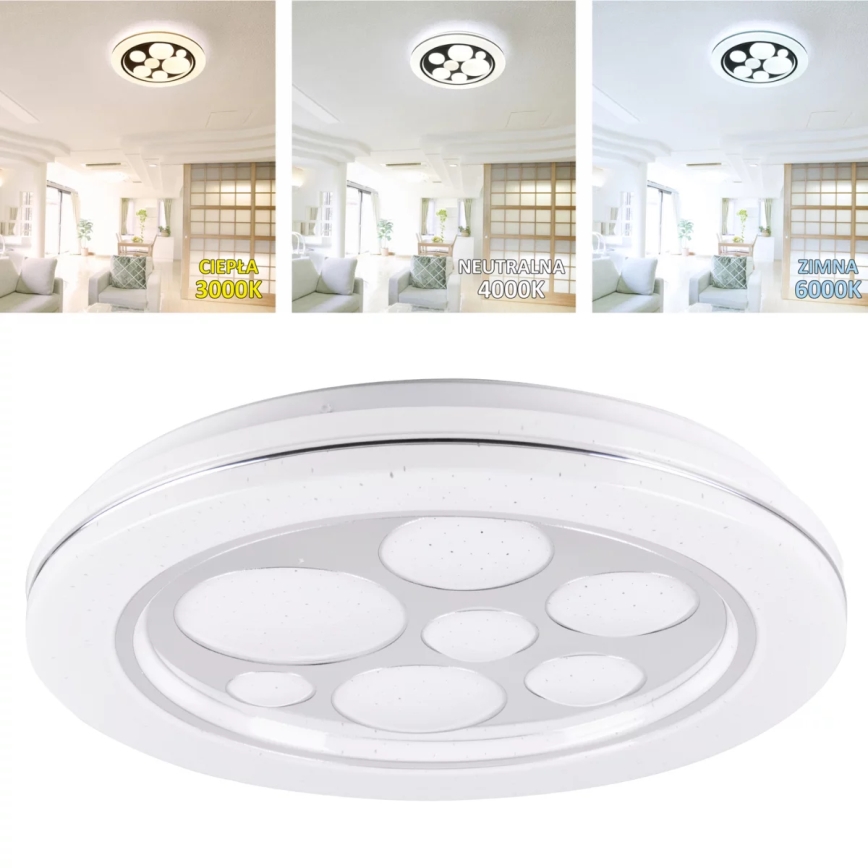 LED Ściemniany plafon PLANET LED/72W/230V d. 48 cm 3000-6500K + pilot