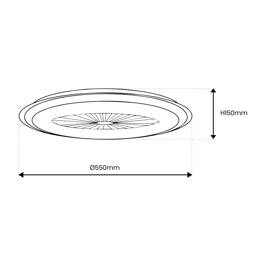 LED Ściemniany plafon z wentylatorem ARIA LED/38W/230V 3000-6000K biały + pilot