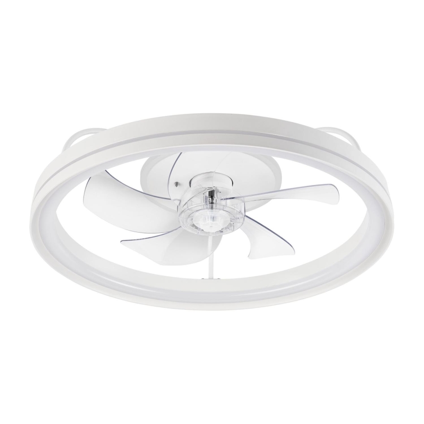 LED Ściemniany plafon z wentylatorem FARGO LED/37W/230V biały + pilot
