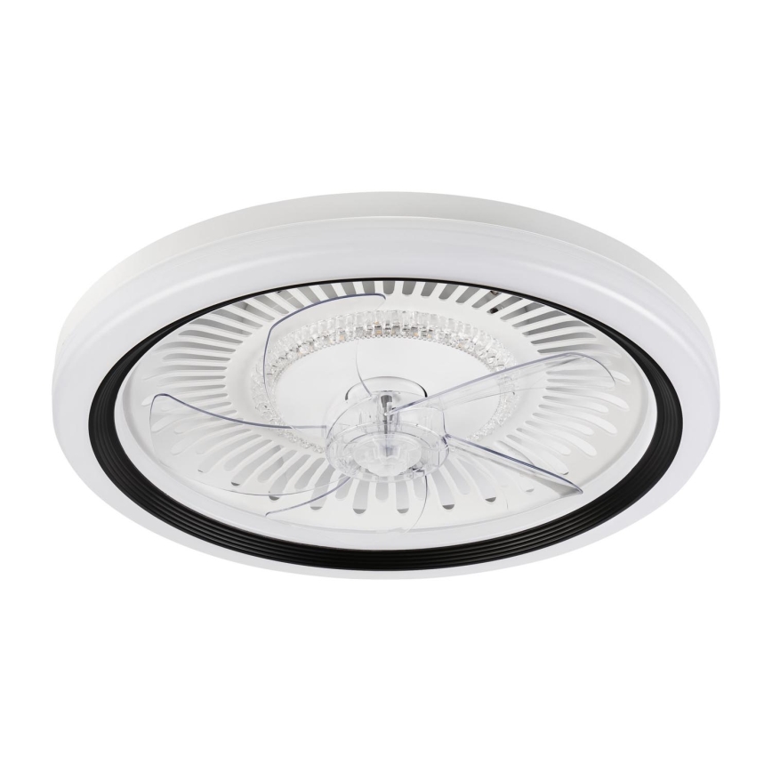 LED Ściemniany plafon z wentylatorem GEMMA LED/37W/230V biały + pilot zdalnego sterowania