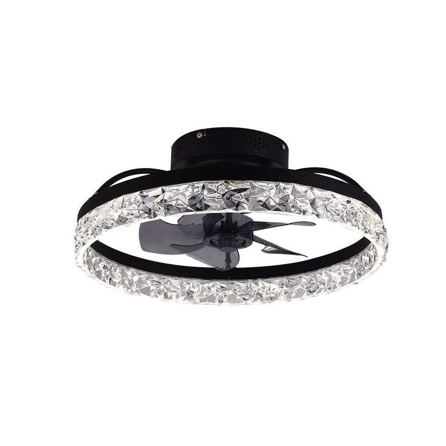 LED Ściemniany plafon z wentylatorem LED/35W/230V 3000-6500K czarny + zdalne sterowanie