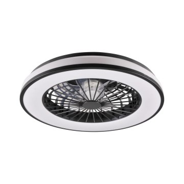 LED Ściemniany plafon z wentylatorem LED/48W/230V 3000-6500K czarny + pilot zdalnego sterowania