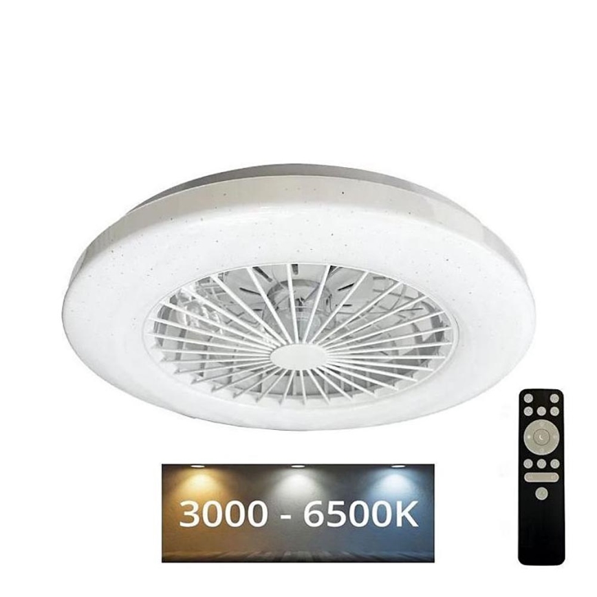 LED Ściemniany plafon z wentylatorem STAR LED/48W/230V 3000-6500K + pilot zdalnego sterowania