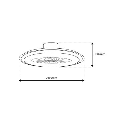 LED Ściemniany plafon z wentylatorem ZONDA LED/48W/230V 3000-6000K biały + pilot