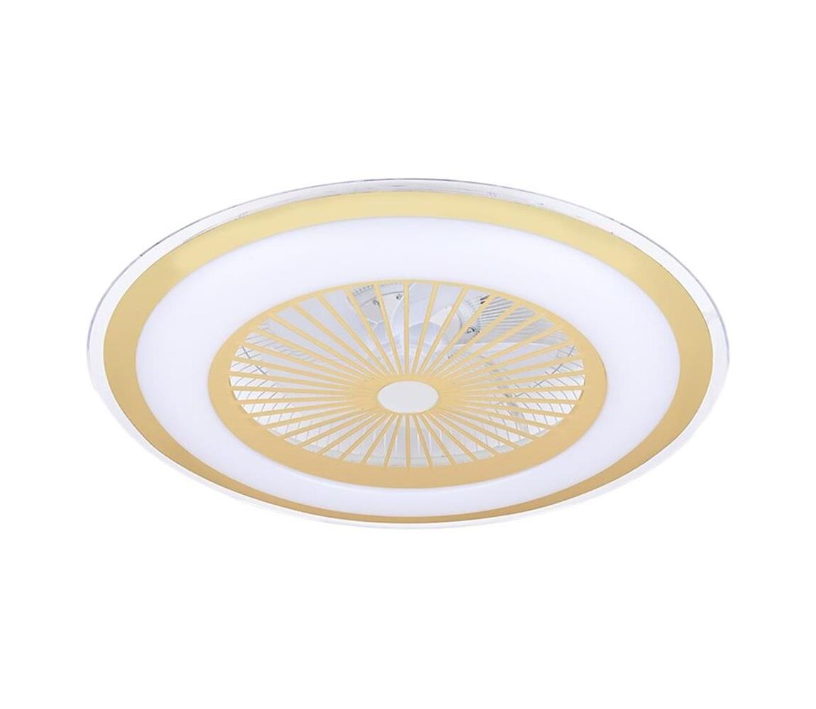 LED Ściemniany plafon z wentylatorem ZONDA LED/48W/230V złoty + pilot