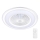 LED Ściemniany plafon z wentylatorem ZONDA LED/65W/230V biały + pilot
