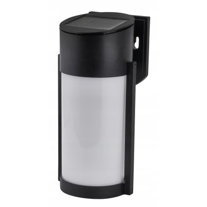 LED Solarna lampa ścienna LED/3,7V 300 mAh IP44 czarna