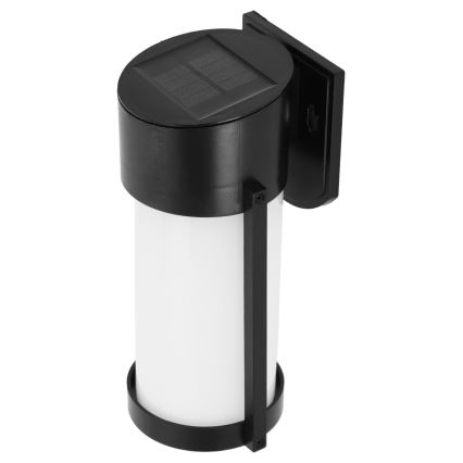 LED Solarna lampa ścienna LED/3,7V 300 mAh IP44 czarna