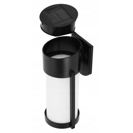 LED Solarna lampa ścienna LED/3,7V 300 mAh IP44 czarna