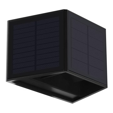 LED Solarna lampa ścienna WINGS LED/2W/1300 mAh 3,7V 6000K IP54 czarna