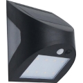 LED solarna lampa ścienna z czujnikiem LED/3W/3,7V 3000/4000K 1200 mAh IP54 czarna