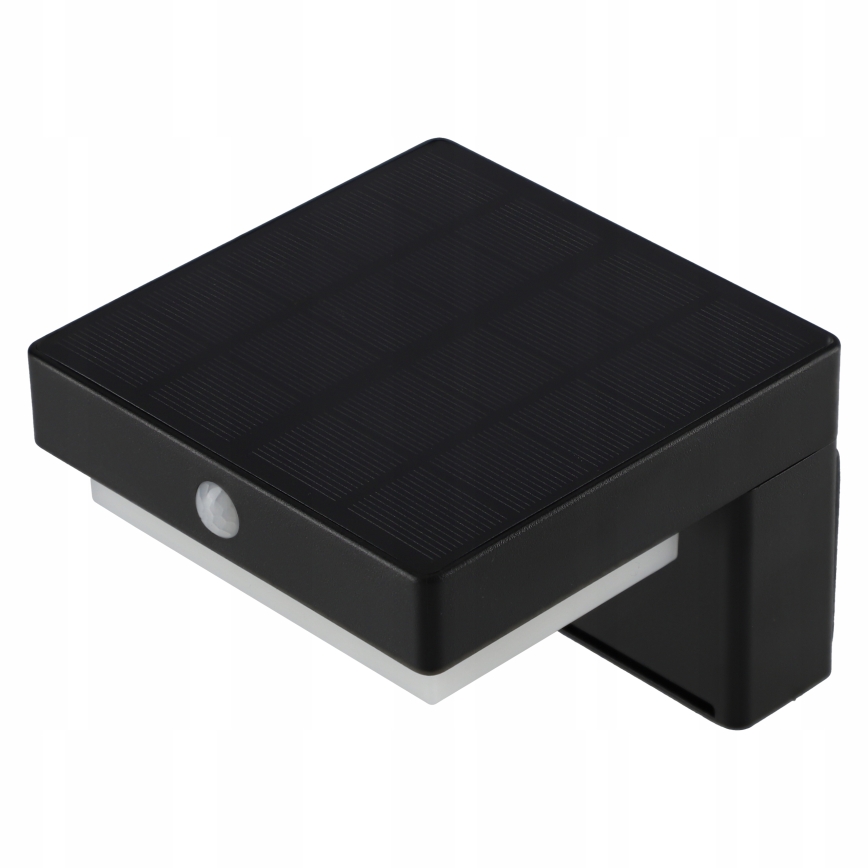 LED solarna lampa ścienna z czujnikiem LED/5W/3,7V 2000 mAh IP44 czarna