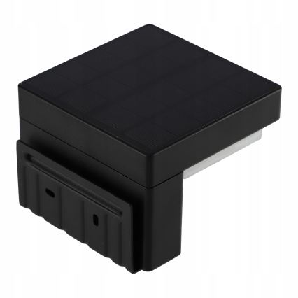 LED solarna lampa ścienna z czujnikiem LED/5W/3,7V 2000 mAh IP44 czarna