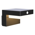 LED Solarna lampa ścienna z czujnikiem MALI LED/4,5W/3,7V 2000 mAh IP44 czarna
