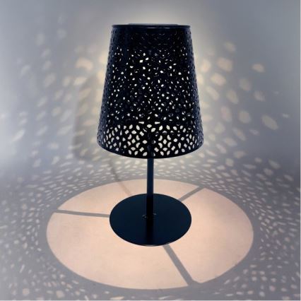 LED Solarna lampa stołowa LUVETRA LED/1xAA 4000K IP44 200 mAh czarna