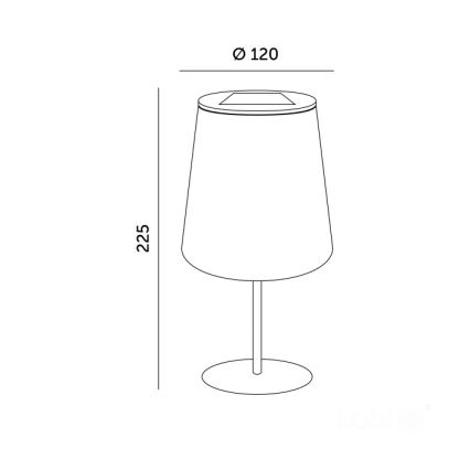 LED Solarna lampa stołowa LUVETRA LED/1xAA 4000K IP44 200 mAh czarna