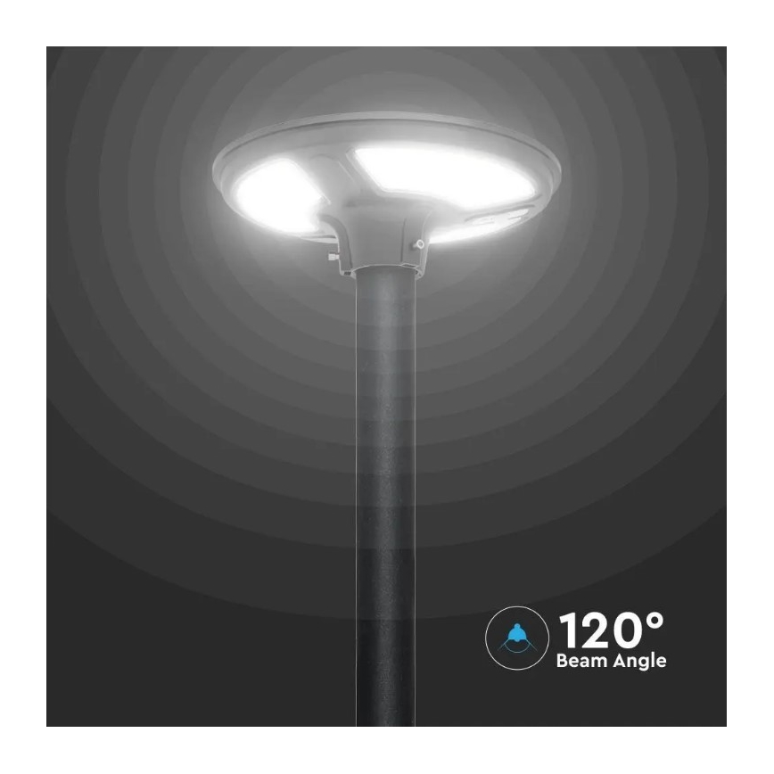 LED Solarna lampa uliczna z czujnikiem LED/10W/3,2V 6500K IP65 25000 mAh + zdalne sterowanie