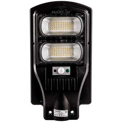 LED Ściemnialna solarna lampa uliczna z czujnikiem LED/120W/6V 6500K IP65 czarny + zdalne sterowanie