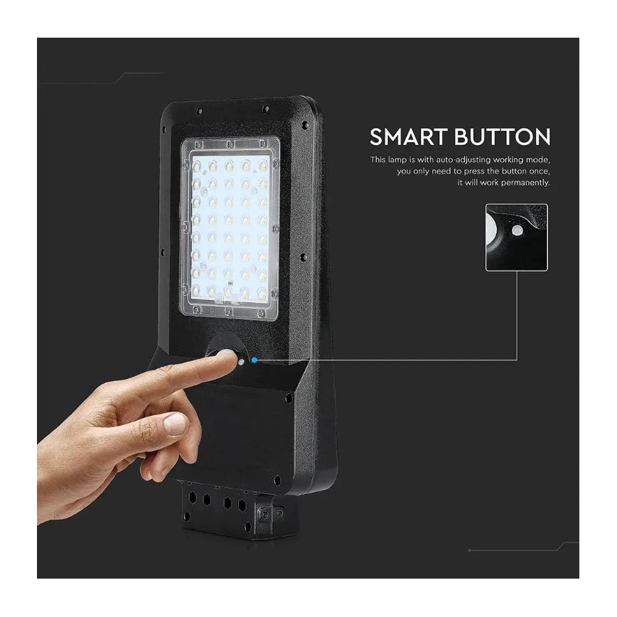 LED Solarna lampa uliczna z czujnikiem LED/15W/7,4V 6000K IP65 10800 mAh