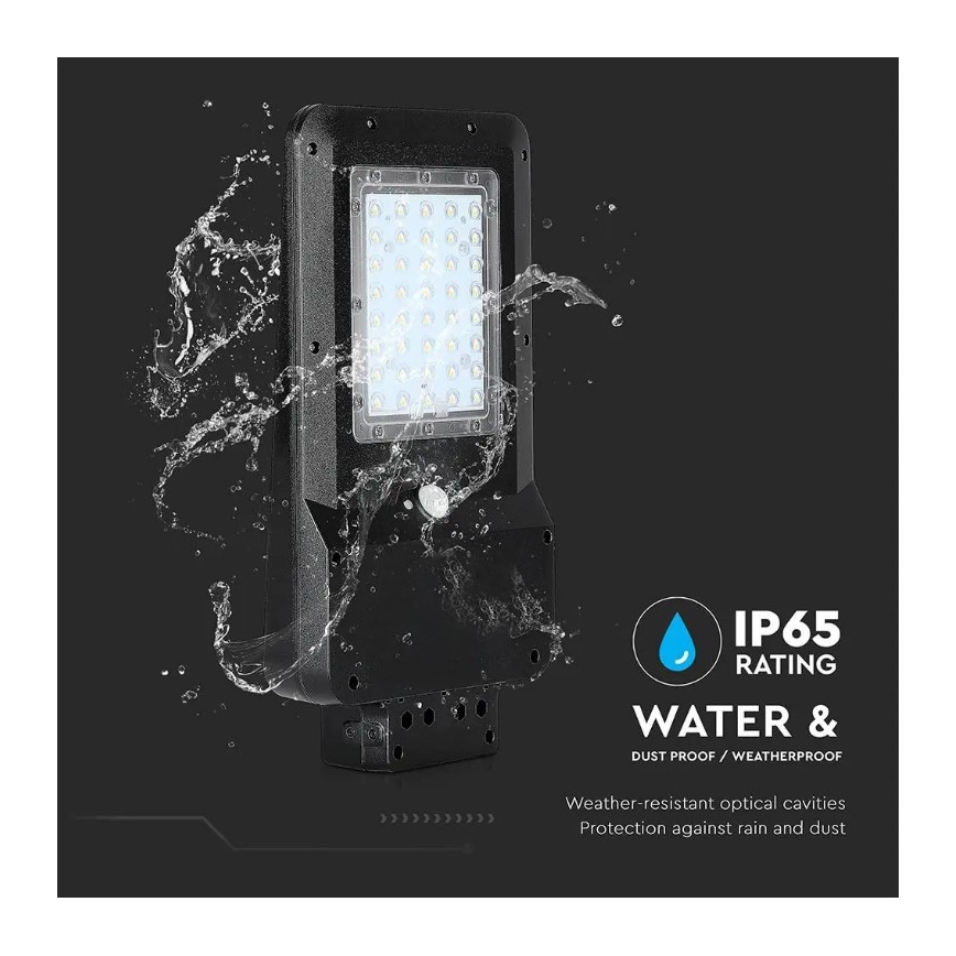 LED Solarna lampa uliczna z czujnikiem LED/15W/7,4V 6000K IP65 10800 mAh