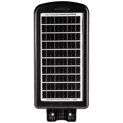 LED Ściemnialna solarna lampa uliczna z czujnikiem LED/180W/6V 6500K IP65 czarny + zdalne sterowanie