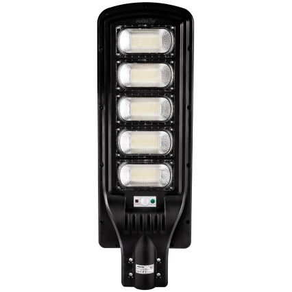 LED Ściemnialna solarna lampa uliczna z czujnikiem LED/300W/6V 6500K IP65 czarny + zdalne sterowanie