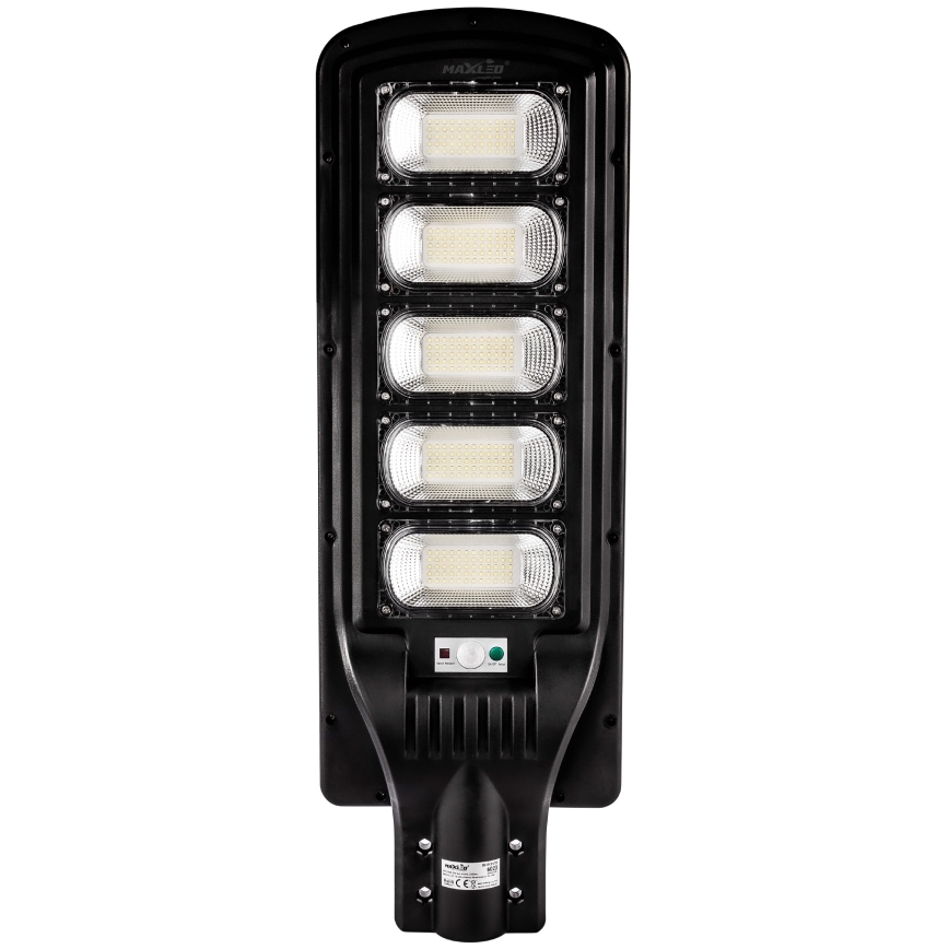 LED Ściemnialna solarna lampa uliczna z czujnikiem LED/300W/6V 6500K IP65 czarny + zdalne sterowanie