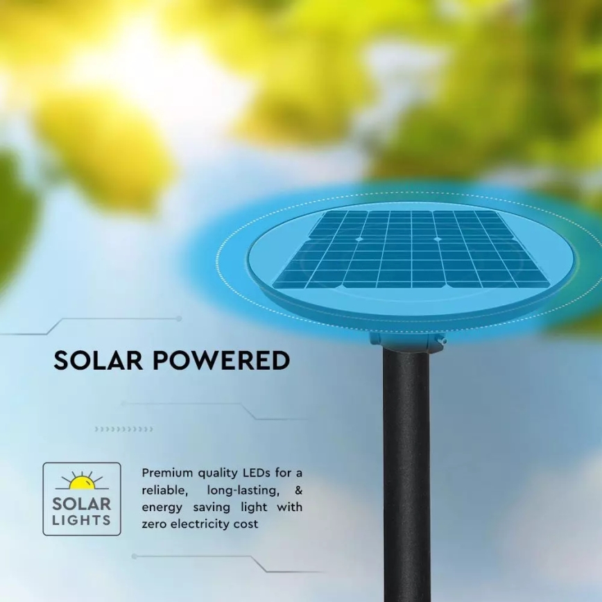 LED Solarna lampa uliczna z czujnikiem LED/7,5W/3,2V IP65 4000K 15000 mAh + zdalne sterowanie