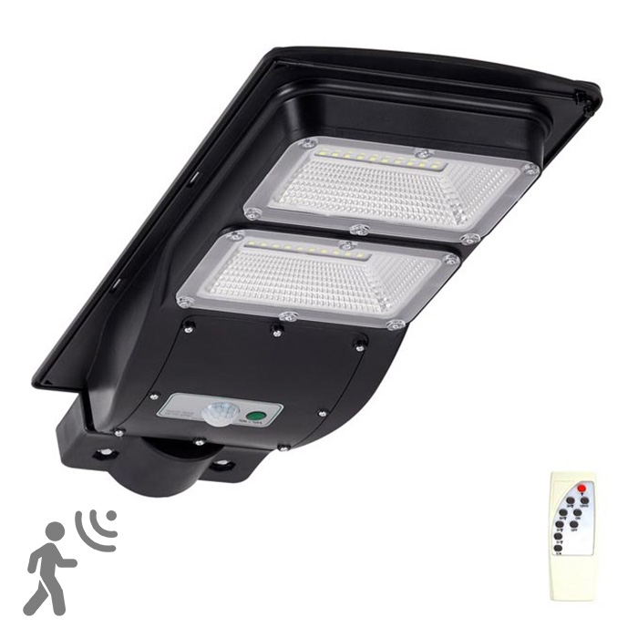 LED Solarna lampa uliczna z czujnikiem STREET 2xLED/6W/3,2V 12000 mAh IP65 + zdalne sterowanie