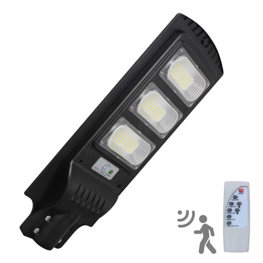 LED Solarna lampa uliczna z czujnikiem STREET LED/10W/3,2V 10000 mAh IP65 + zdalne sterowanie
