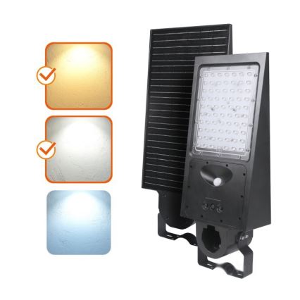 Ściemniаlna solarna lampa uliczna LED z czujnikiem STREET LED/30W/9,6V 3000/4000K 6000 mAh IP65 + pilot zdalnego sterowania