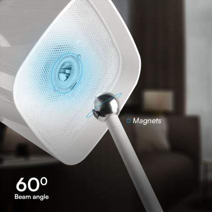 LED Solarna ściemnialna magnetyczna dotykowa akumulatorowa lampa stołowa LED/5W/5V 3000-6000K 3600 mAh IP65 biała