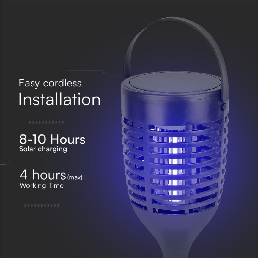 LED Solarna pułapka na owady 3w1 LED/1,3W/3,7V IP24 20 mat. 2200 mAh