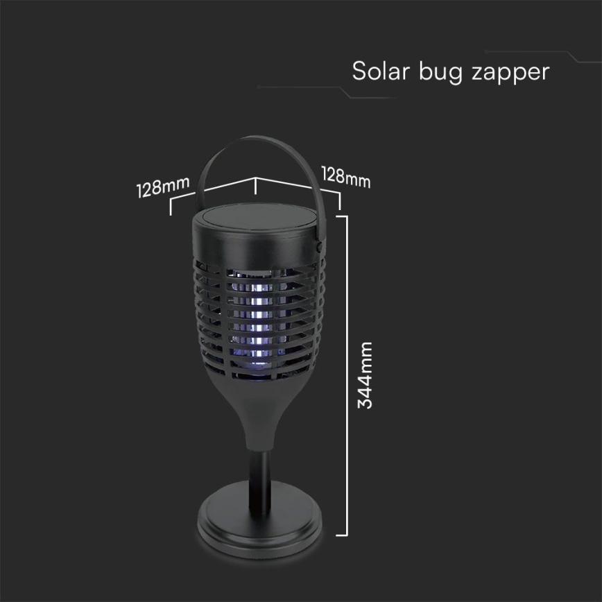 LED Solarna pułapka na owady 3w1 LED/1,3W/3,7V IP24 20 mat. 2200 mAh